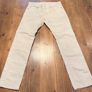 J Crew 484‎ Corduroy Pants Men's 30x30 Beige Slim Fit Traditional 5-Pocket Style